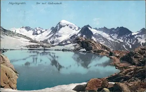 Ansichtskarte Berner Voralpen Nägelisgrätli - See mit Galenstock 1911