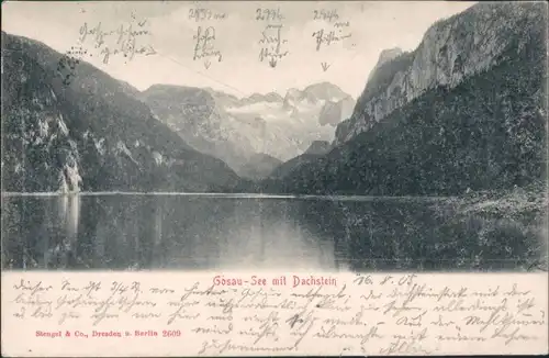 Ansichtskarte Gosau Gosausee mit Dachstein 1905