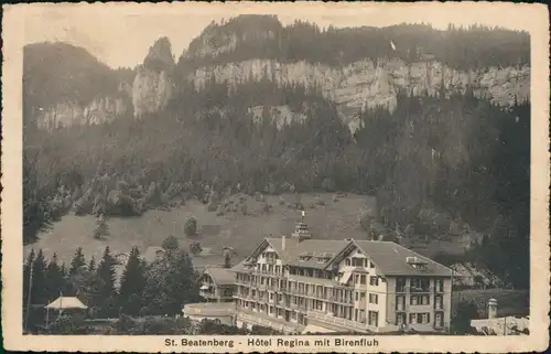 Ansichtskarte Beatenberg Hotel Regina mit Birenfluh 1927 