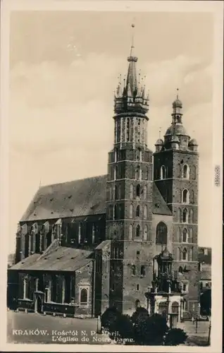 Postcard Krakau Kraków Marienkirche 1930 