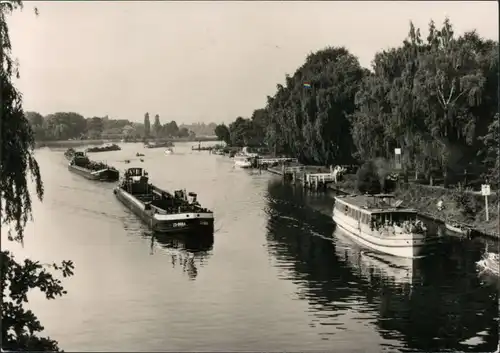 Ansichtskarte Erkner Fahrgastschiff an Anlegestelle 1971