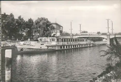 Brandenburg an der Havel MS Aktivist Dampfer Foto Ansichtskarte g1974