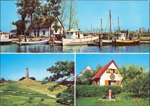 Hiddensee Hiddensjö, Hiddensöe Neuendorf Hafen, Kloster Seemannshäuschen 1978