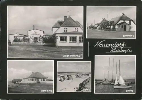 Neuendorf-Hiddensee Hiddensjö, Hiddensöe Stranddistel, Cafe, Hafen 1967