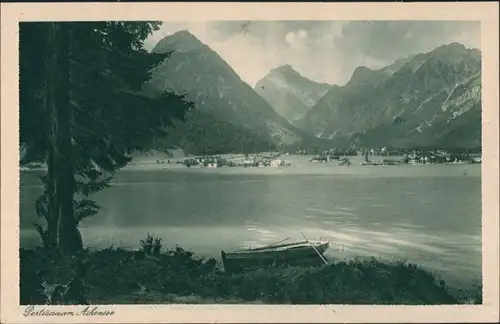 Ansichtskarte Pertisau-Eben am Achensee Boot am See - Stadt 1928