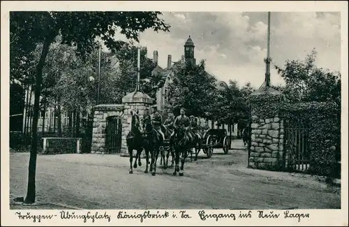 Königsbrück Truppenübungsplatz Eingang Fuhrwerk b Kamenz Oberlausitz  g1932