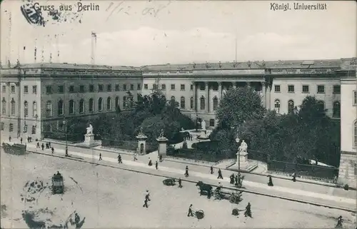 Ansichtskarte Berlin Partie an der Universität 1908 