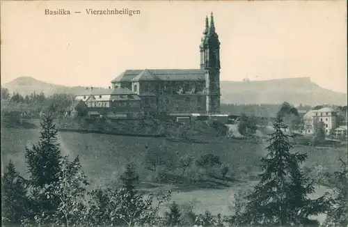 Ansichtskarte Bad Staffelstein Blick auf Basilika Vierzehnheiligen 1911 