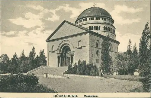 Ansichtskarte Bückeburg Partie am Mausoleum 1922 