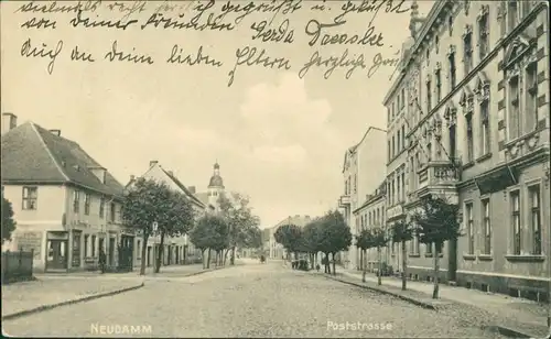 Postcard Neudamm (Neumark) Dębno Poststraße Myśliborski (Kreis Soldin)   1926