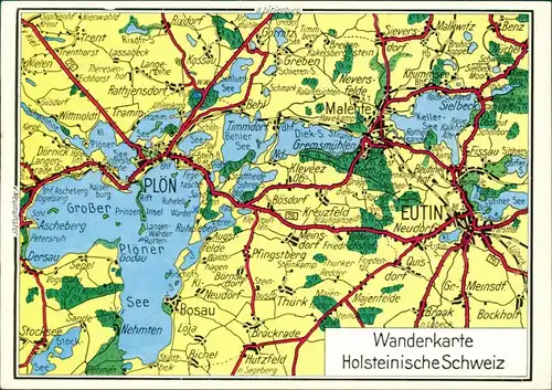 Ansichtskarte Plön Holsteinische Schweiz mit Plön und Eutin - Karte 1978