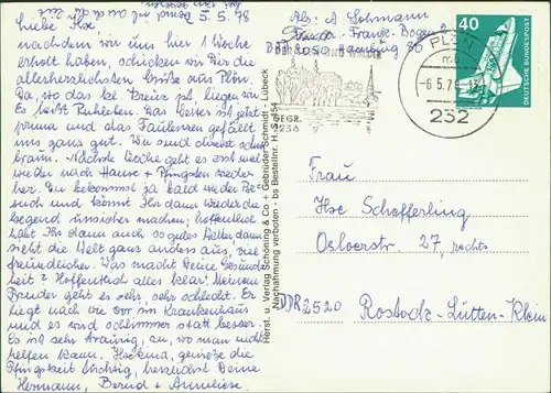 Ansichtskarte Plön Holsteinische Schweiz mit Plön und Eutin - Karte 1978