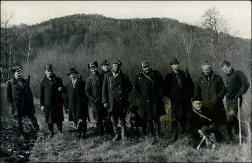 Foto .Tschechien Jäger bei der Jagd - Tschechien 1950 Privatfoto 