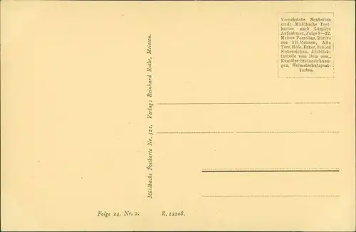 Ansichtskarte Meißen Giebel Burglehnstor 1918