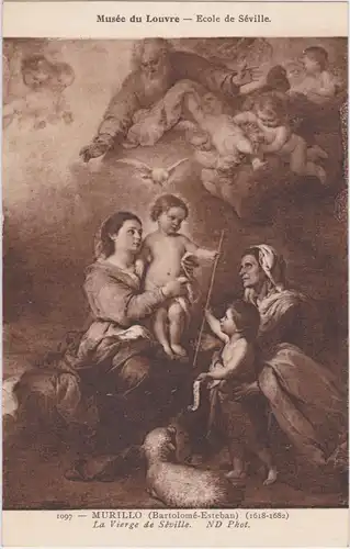 CPA Paris Bartolomé Esteban Murillo: La Vierge de Séville 1930