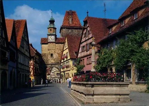 Ansichtskarte Rothenburg ob der Tauber Rödertor mit Markusturm 1980