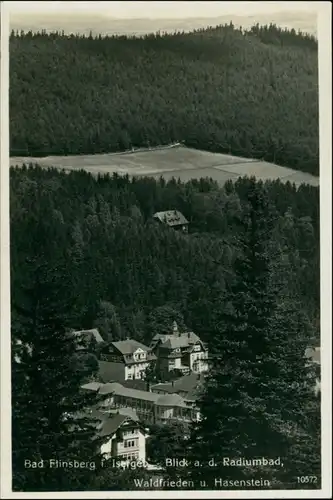 Postcard Bad Flinsberg Świeradów-Zdrój Stadt, Hotels Isergebirge 1931