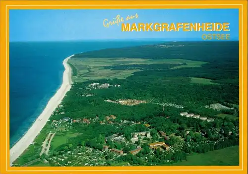 Markgrafenheide-Rostock  Markgrafenheide Ostsee Strand Luftaufnahme 1995