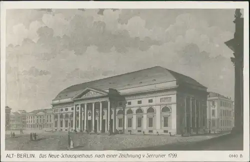 Mitte-Berlin Das Neue Schauspielhaus nach Zeichnung v. Serrurier 1910