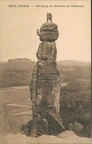 Pfaffendorf-Königstein (Sächsische Schweiz)  Barbarine - Bergsteiger 1916