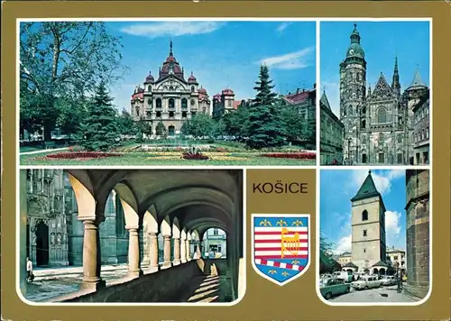 Kaschau Košice (Kassa) Štátne divadlo, Gotický dóm, Arkády Urbanovej veže  1990