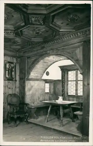 Foto Innsbruck Tiroler Volkskunstmuseum - Barockstube 1929 Privatfoto