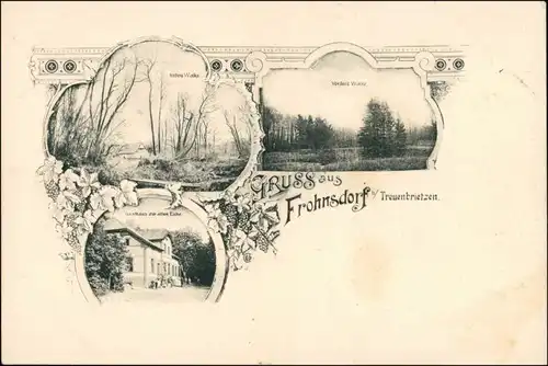 Ansichtskarte Frohnsdorf-Treuenbrietzen 3B Gasthaus Potsdam Mittelmark 1899