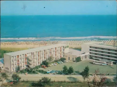 Albena Албена Seebad und Hotel "Dobrotiza" Ansichtskarte Varna Warna    1989