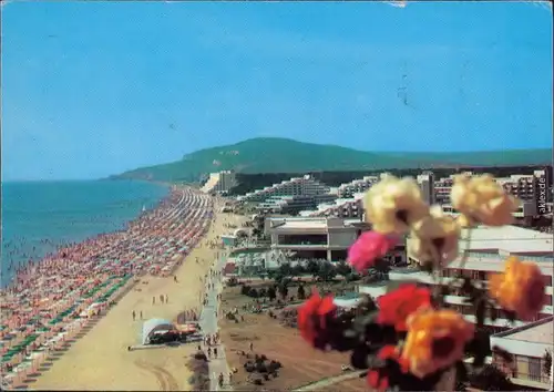 Albena Албена Strand Ansichtskarte Varna Warna  1989