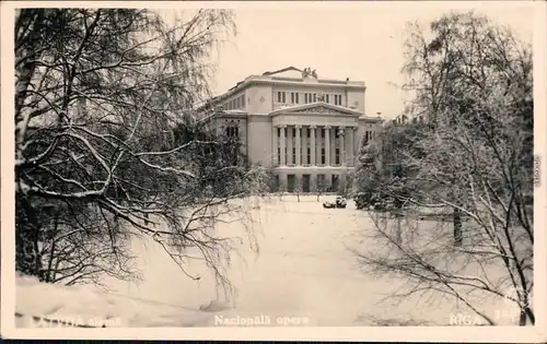 Ftokarte Riga Rīga  Ри́га Nationaloper im Winter 1932