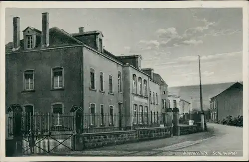 Postcard Wasserbillig Waasserbëlleg Schulviertel 1937