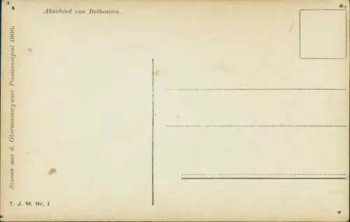 Oberammergau Passionstheater/Passionsspielhaus Abschied von Bethanien 1900