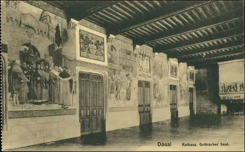 CPA Douai Dowaai Rathaus, Gothischer Saal 1914