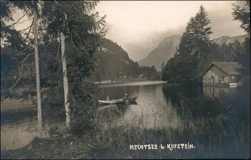 Foto Kufstein Hechtsee, Ruderboot Bootshaus 1927 Privatfoto