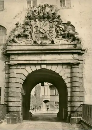 Ansichtskarte Torgau Schloss Hartenfels, Eingangsportal 1971