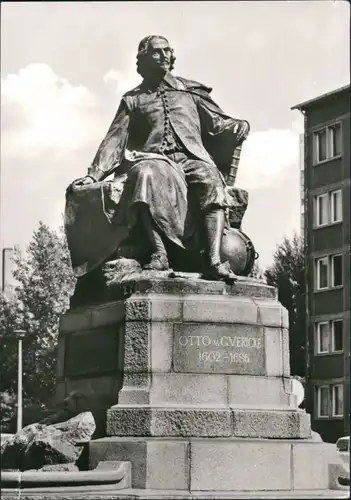 Magdeburg Otto-Guericke-Denkmal DDR Postkarte, Monument Postcard 1979