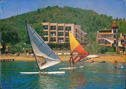 Postcard Marmaris Otel Flamingo Marmaris Turkey Surfer Surfsport 1987