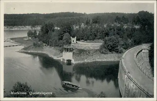 Postcard Marklissa Leśna Queistalsperre/Zapora Leśiańska 1934