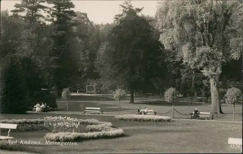 Postcard Bad Kudowa Kudowa-Zdrój Rosengarten 1937