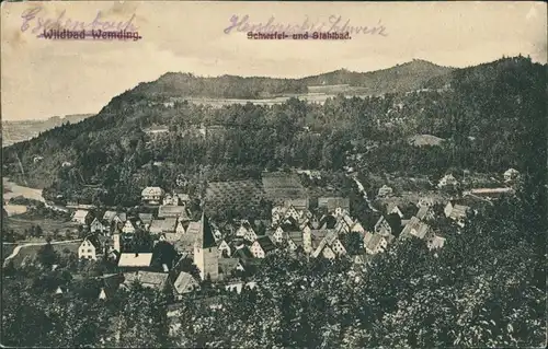 Wemding Panorama-Ansicht Wildbad Wemding Schwefel- Stahlbad 1923