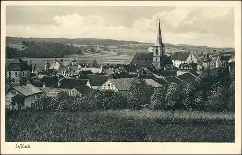 Ansichtskarte Seßlach Stadtpartie 1928