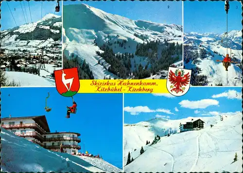 Ansichtskarte Kitzbühel Mehrbildkarte Ski-Zirkus Hahnenkamp Kirchberg 1968