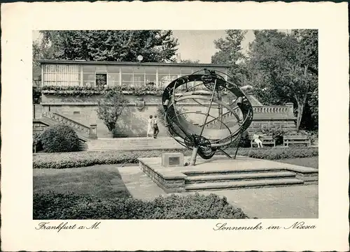 Frankfurt am Main Ansicht einer Sonnenuhr Sonnen-Uhr im Nixxa 1952