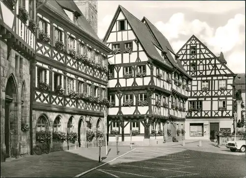 Forchheim (Oberfranken) Fachwerkhäuser am Rathaus-Platz Rathausplatz 1960