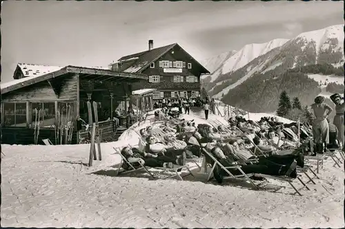 Hirschegg-Mittelberg Café Berggasthaus Schöntalhof Kleinwalsertal Berg  1955