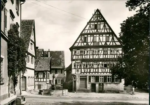 Ansichtskarte Güglingen Marktplatz 1964