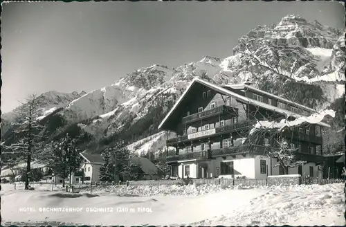 Ansichtskarte Gschnitz Gasthof Gschnitzerhof, Landpoststempel 1961