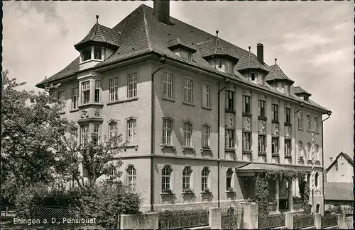 Ansichtskarte Ehingen (Donau) Partie am Pensionat 1960