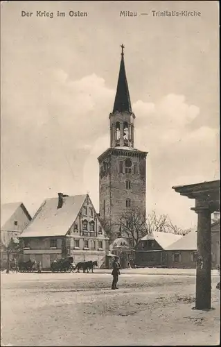 Mitau Jelgava Елгава Trinitatiskirche - Markt 1915