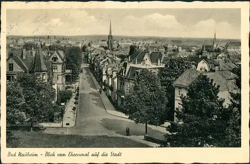 Ansichtskarte Bad Nauheim Blick in Strasse vom Ehrenmal 1953